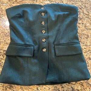 HYFVE womens dark green Strapless sleeveless Tube Vest Top size medium new w tag